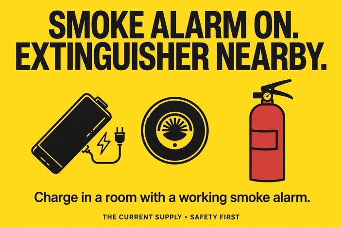 Charging Safety Tip: Charge in a Room With a Working Smoke Alarm