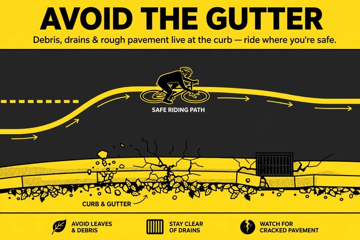 No Bike Lane? No Problem: Stay Out of the Gutter