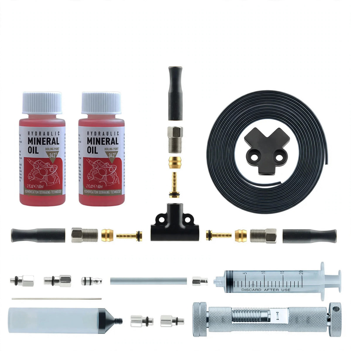 NFOX Hydraulic Brake Three-Way Connector | Aluminum One-to-Two Splitter | Tricycle