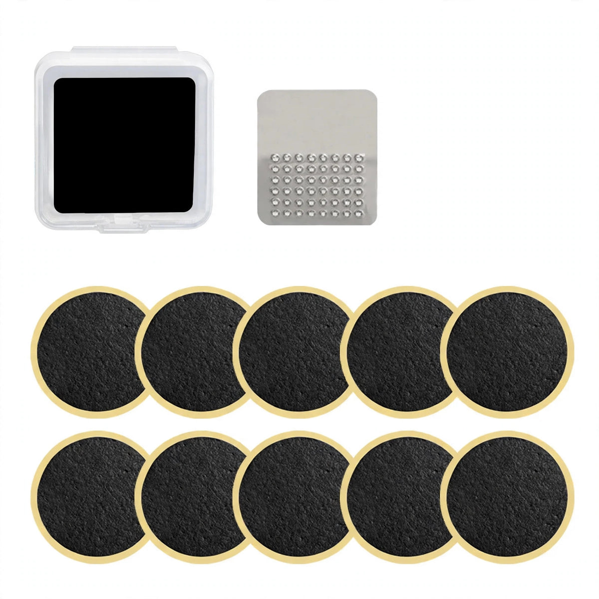Glueless Tire Patch Kit | 10 Self-Adhesive Patches