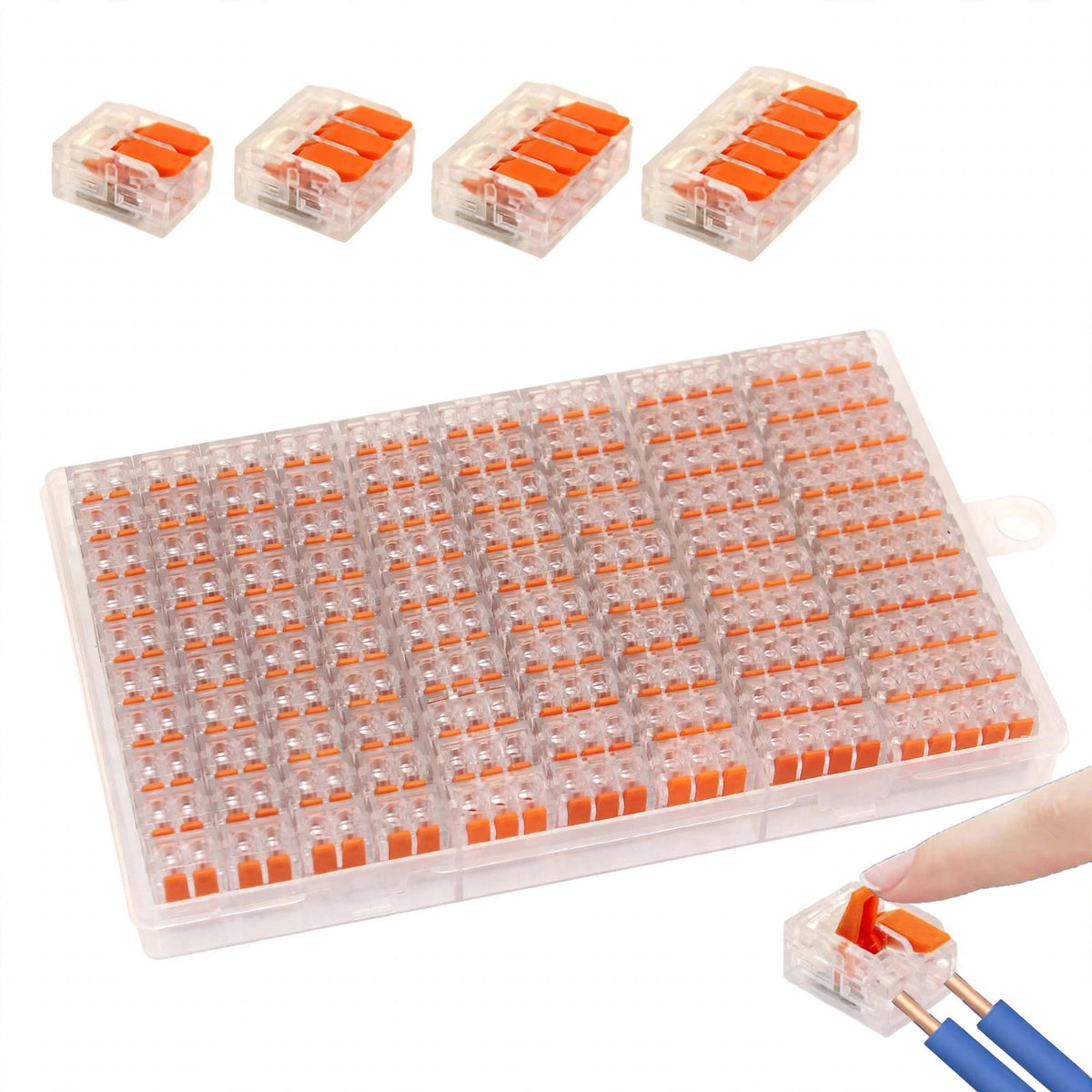 Lever Wire Connectors | 2/3/5-Port Quick Clamp | 20-Pc Box