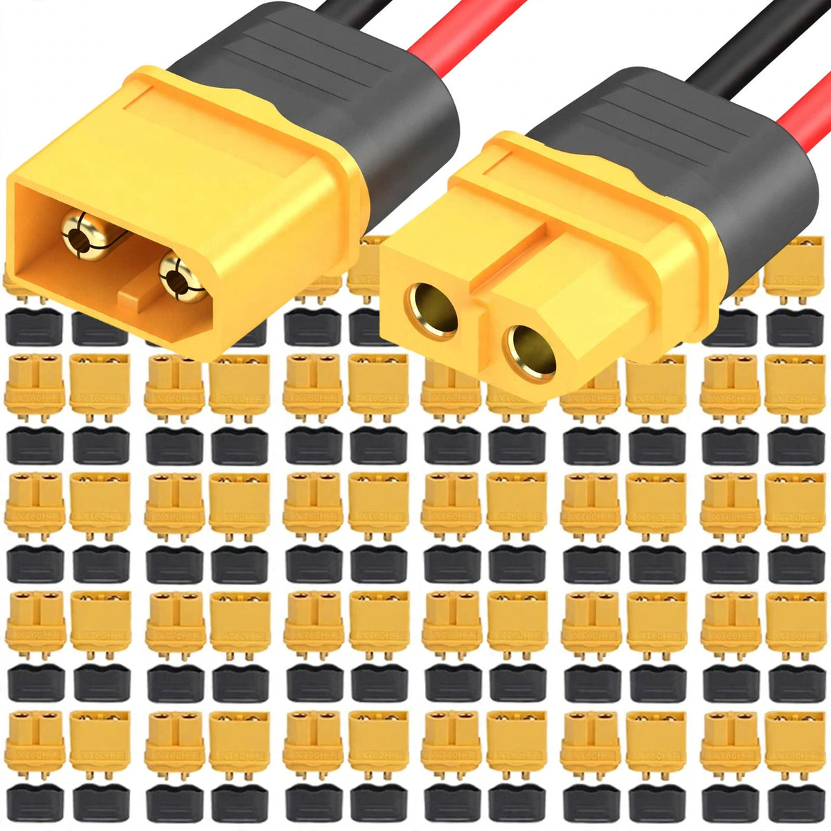 XT60H Plugs Male Female Bullet Connector Wire Cable Connectors Adapter XT60 Power Plug with Sheathfor RC Lipo Battery Airplane
