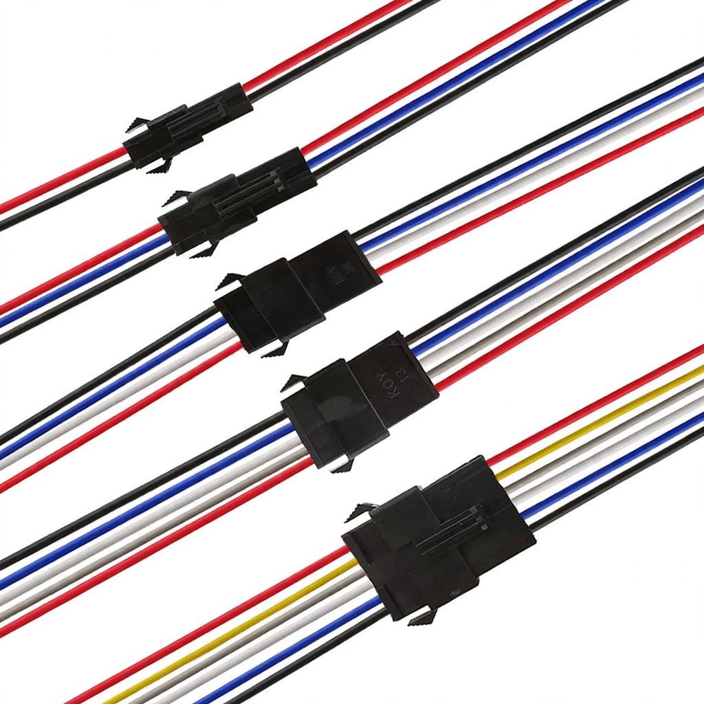 5Pair/10Pcs SM JST LED Connector Cable 2/3/4/5/6 Pin Plug Socket Male Female Wire Connector For RGB RGBW LED Strip Light Adapter