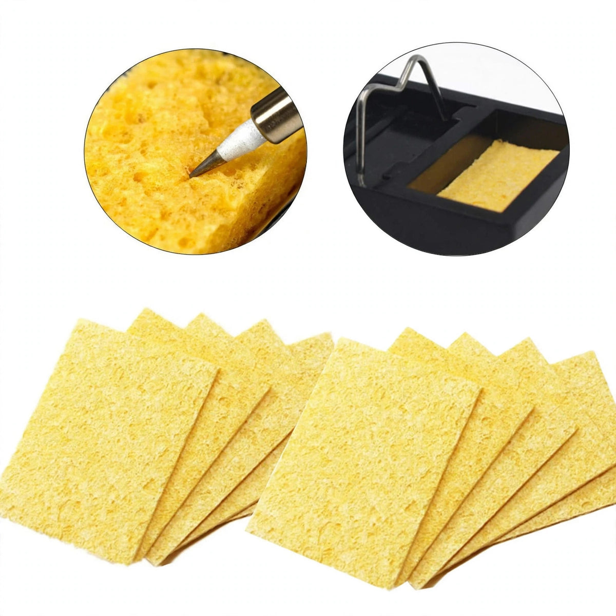 5/10Pcs Yellow Cleaning Sponge Cleaner for Enduring Electric Welding Soldering Iron
