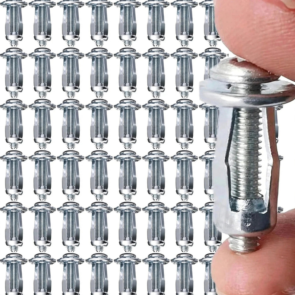 4-40pcs License Plate Bolt Kit Petal Shape Rivet Nut Screw Panel Clamp Lock Jack Nuts M4 M5 M6 M8Metal Rivetnut Auto Accessories