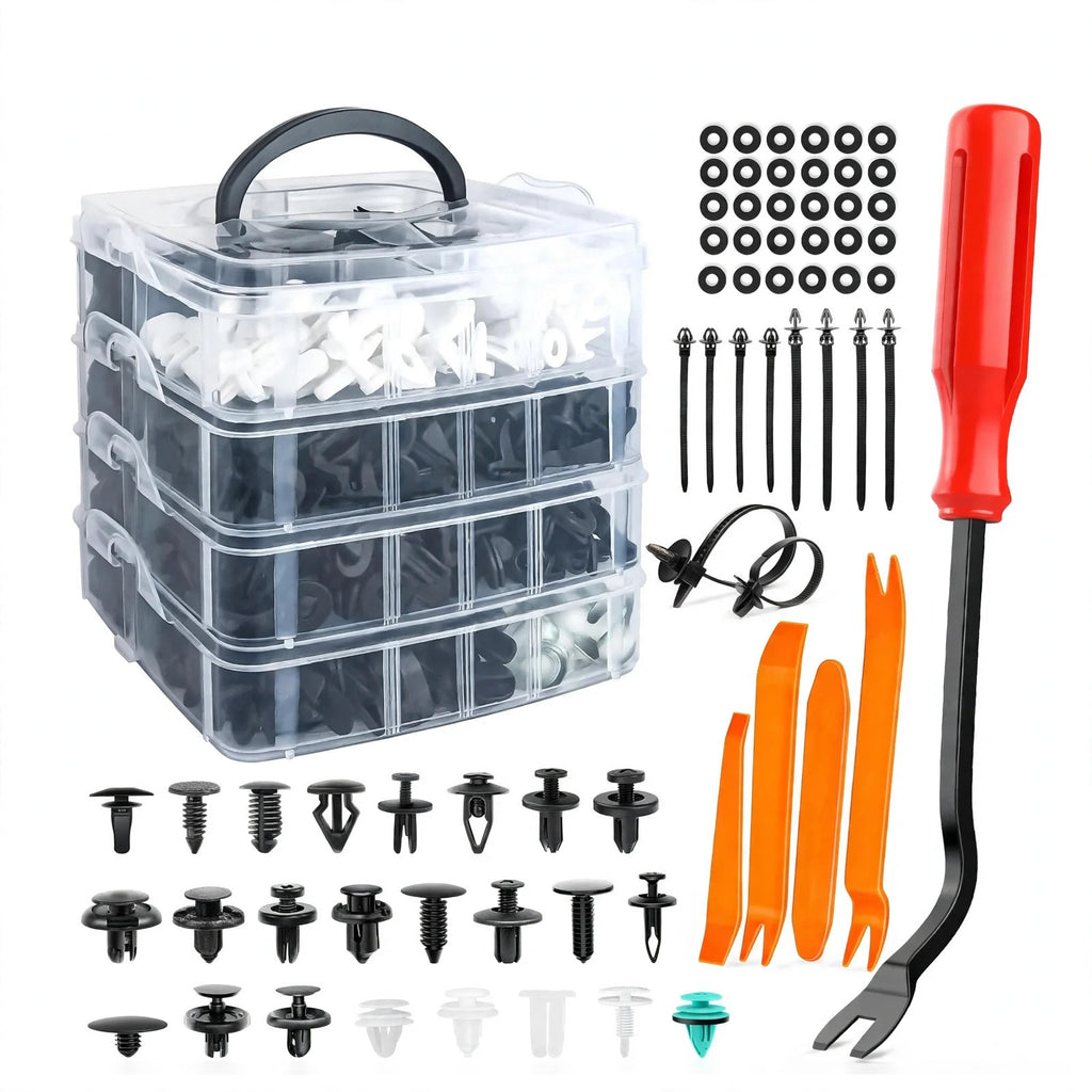 100Pcs-800pcs Car Fastener Clip Kit Fender Rivet Clips Auto Body Push Retainer Pin Rivet Bumper Door Trim Panel Retainer Repair