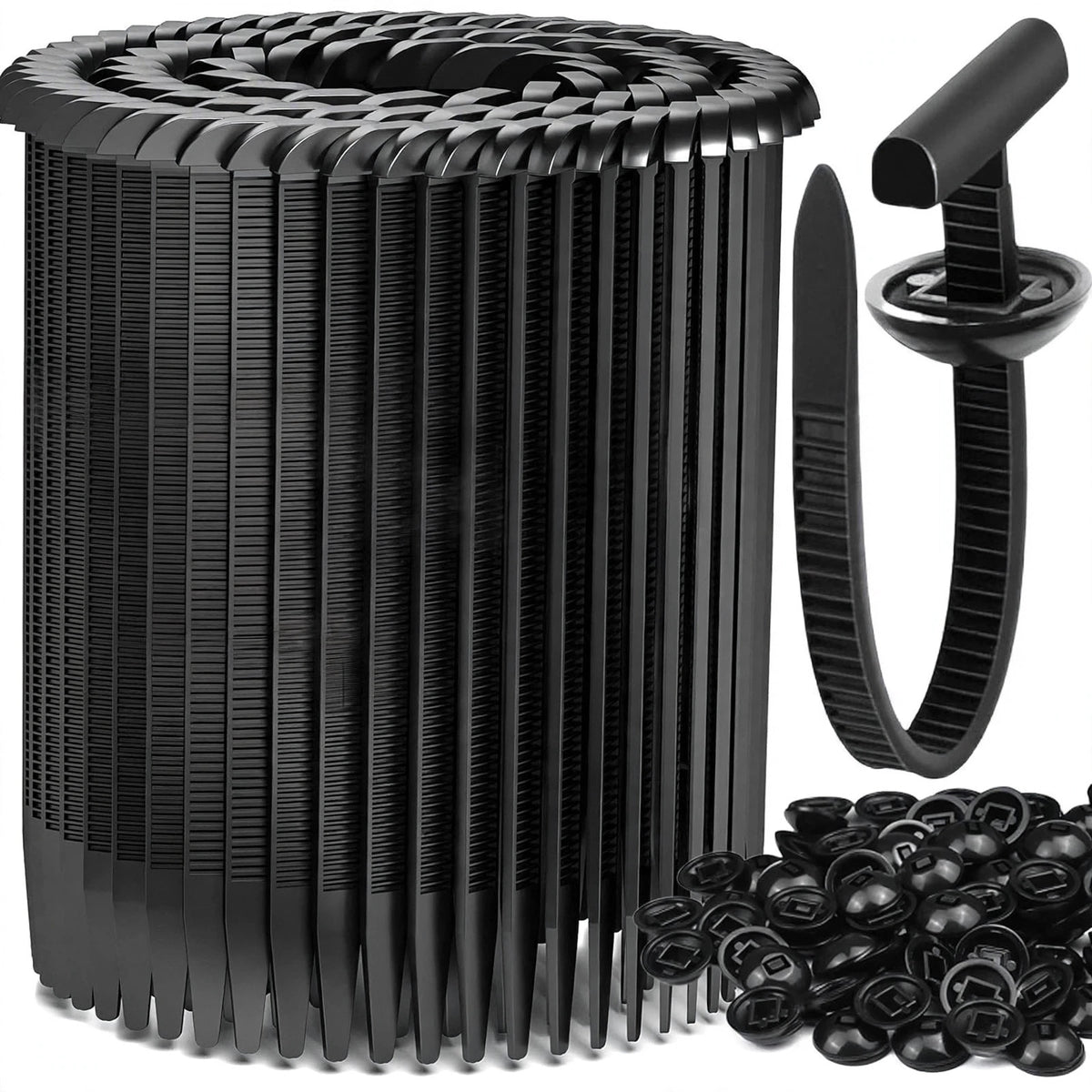 Nylon Cable Ties (1000 pcs) | Self-Locking Heavy Duty | Buckle
