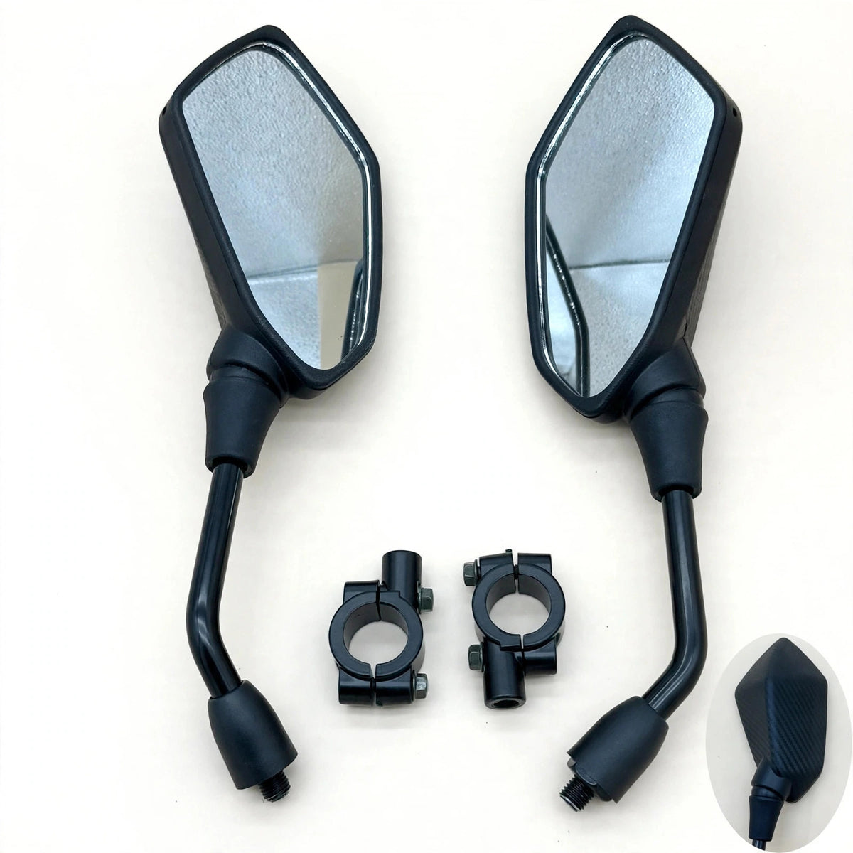 Handlebar Mirrors (Pair) | Convex Wide-Angle | 8/10mm Mount