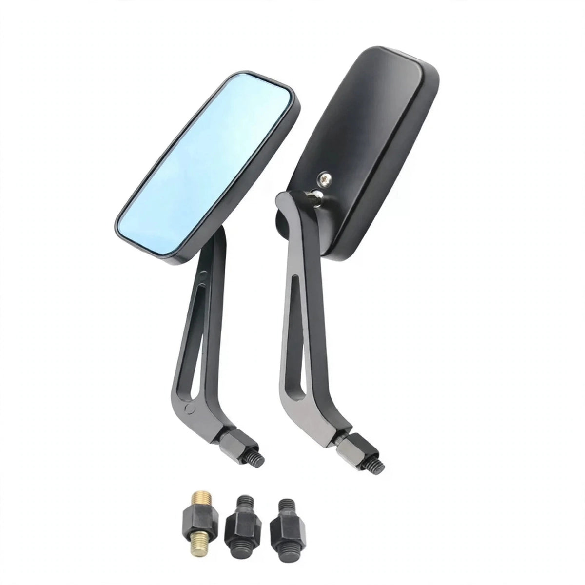 Universal Side Mirrors | Adjustable Rear-View Pair | 8mm/10mm Thread