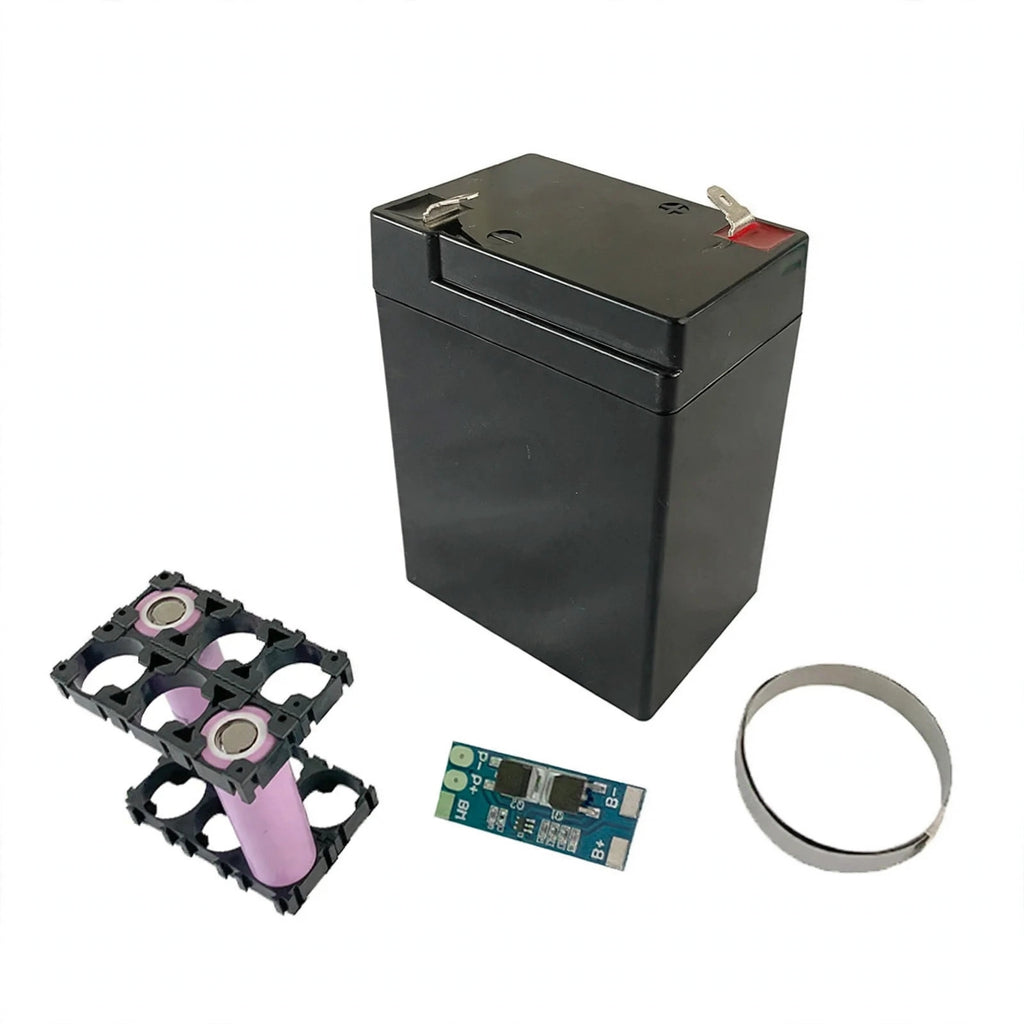 6V Empty Box 4Ah Fit 6pcs 18650 cell 6V4Ah Battery Case 6.4V 7.2V 6Ah 7.5Ah 9Ah 2S3P Holder 8A BMS For DIY Storage Battery Pack