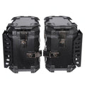 1 Pair 38L Folding Armored Motorcycle Side Box Aluminum Alloy Side Luggage Cases Quick Release Saddlebag Waterproof Toolbox