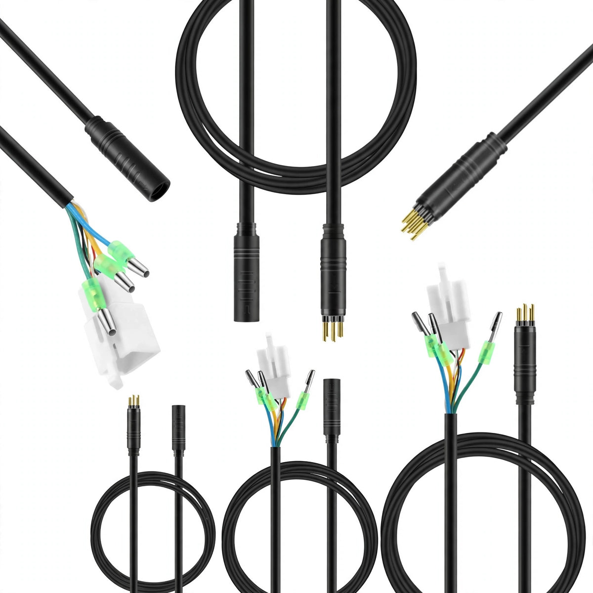 9 Pin Electric Bike Motor Cable, Wheel Motor Extension Cable for E Bike - Female to Male Wire, Electric Bike Accessory