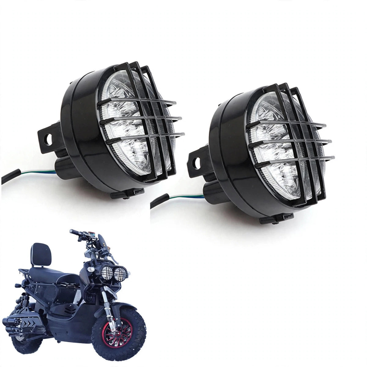 2Pcs Front Head Light Lamp Headlight Assembly For GY6 50cc-125cc Motorcycle Zuma Electrical motorbike Scooter Honda zoomer