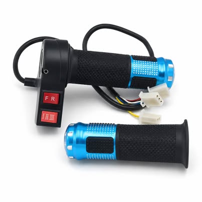 E-Motorcycle Grips | Integrated 3-Speed & Reverse Switch | Universal 22.2mm | Multi-Color