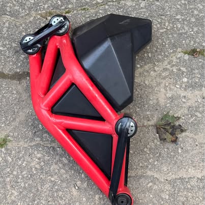 Red Trellis Engine Guard Crash Bars for emmo proton or daymac em1