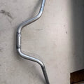 Silver Steel Motorcycle Handlebars | Matte Finish | Pre-Drilled for Internal Wiring