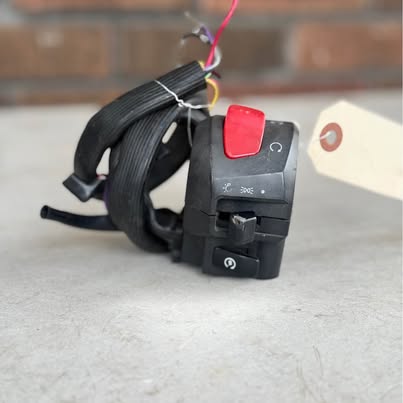 Universal E-Motorcycle Handlebar Switch Cluster | Red Kill Switch + Lights + Horn