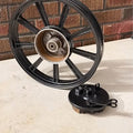 16" E-Motorcycle front Wheel & Drum Brake Assembly | Fits Emmo, Green Moto & E-Bikes