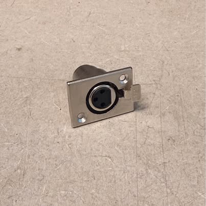 3-Pin XLR Female Panel Mount Connector