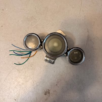 Vintage Chrome ebike Triple Gauge Cluster for Custom Motorcycle or ebike scooter Emmo monster