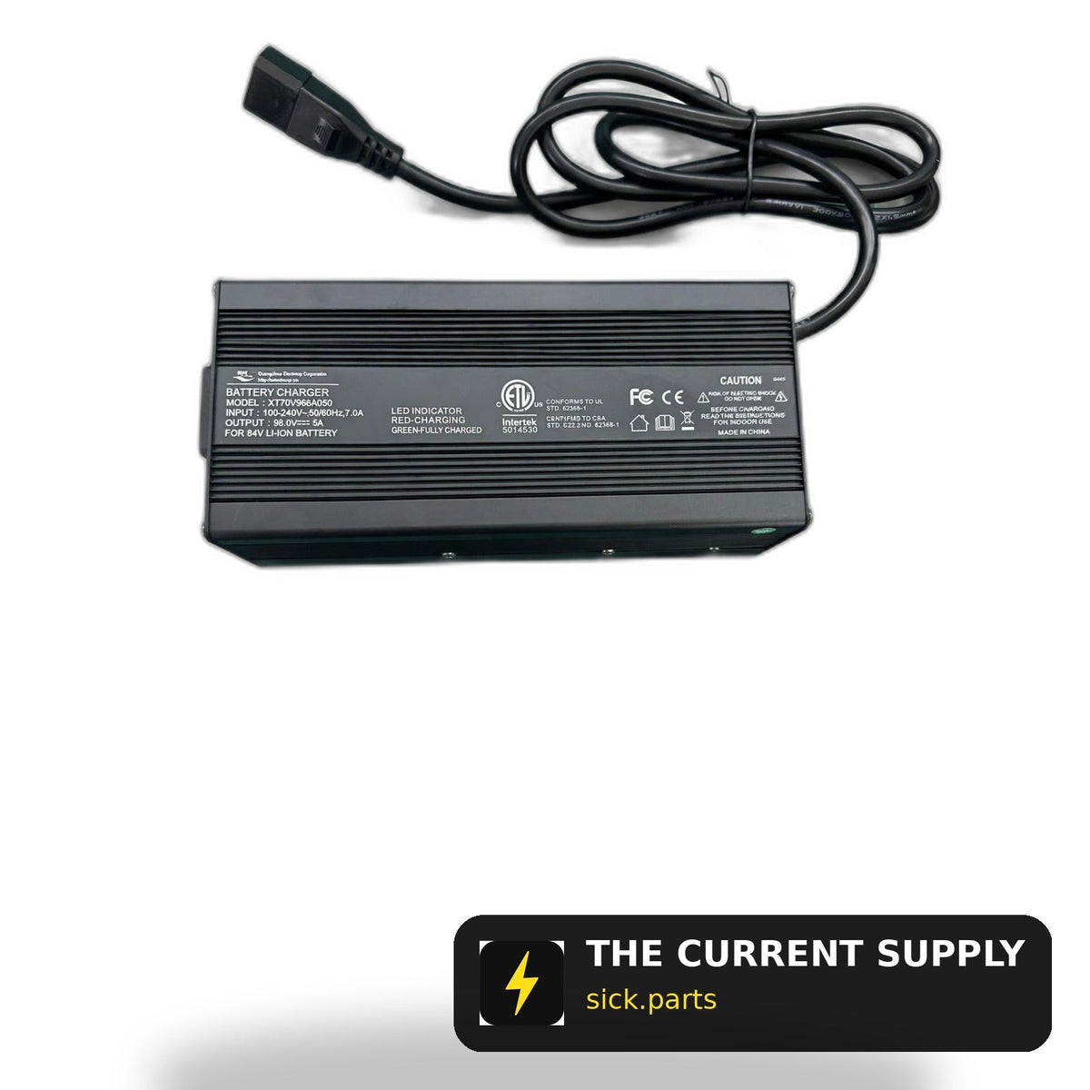84V Emmo Charger Lithium 2 prong Plug 7amp
