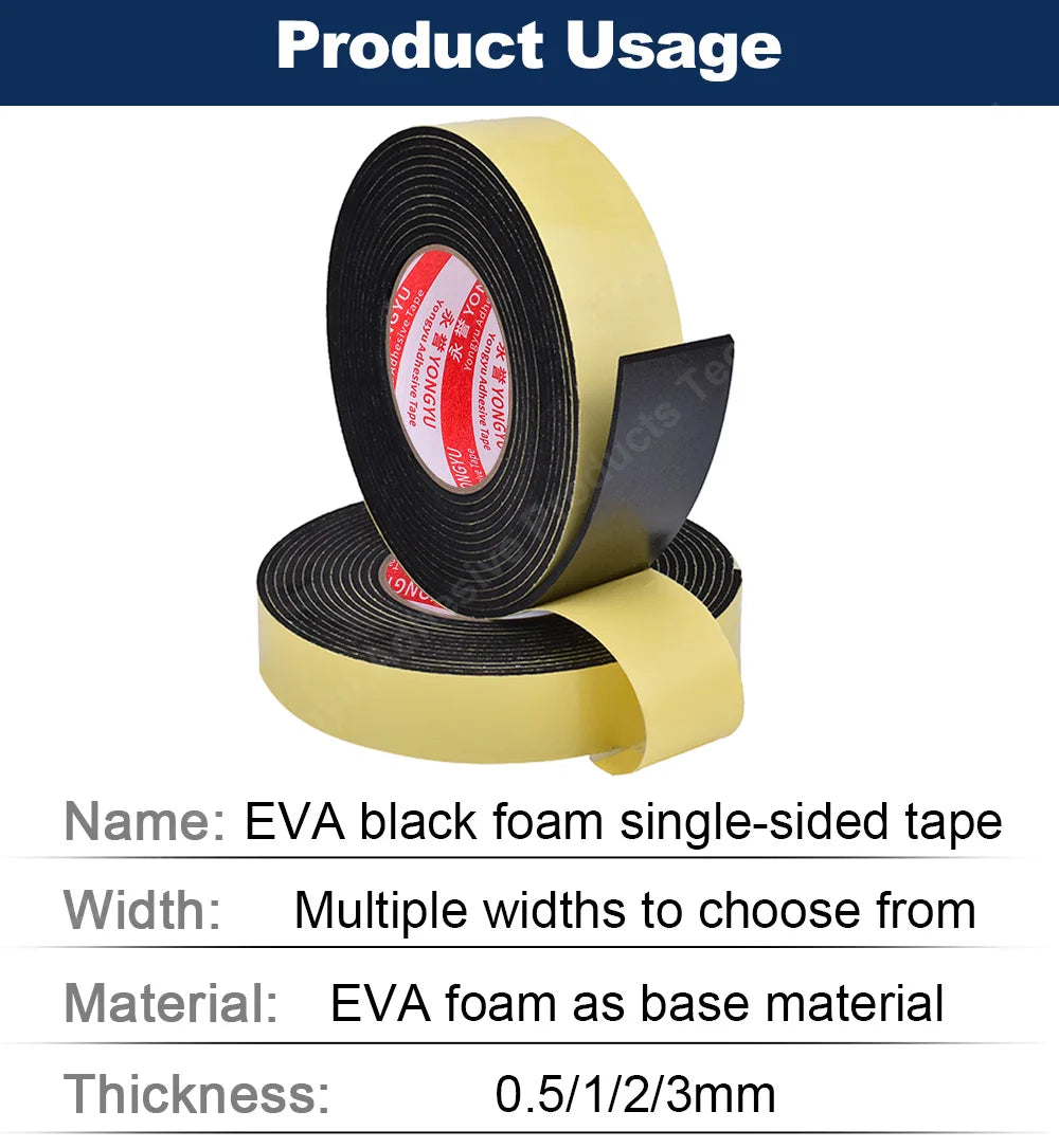 EVA Foam Adhesive Tape | Single-Sided, Shockproof | Moisture & Friction Protection