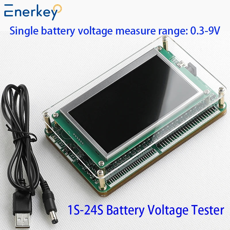 Enerkey 1S-24S Lifepo4 Battery Voltage Tester Lithium ion Single Cell Measurement Identify String Number Lto Volt METER Display