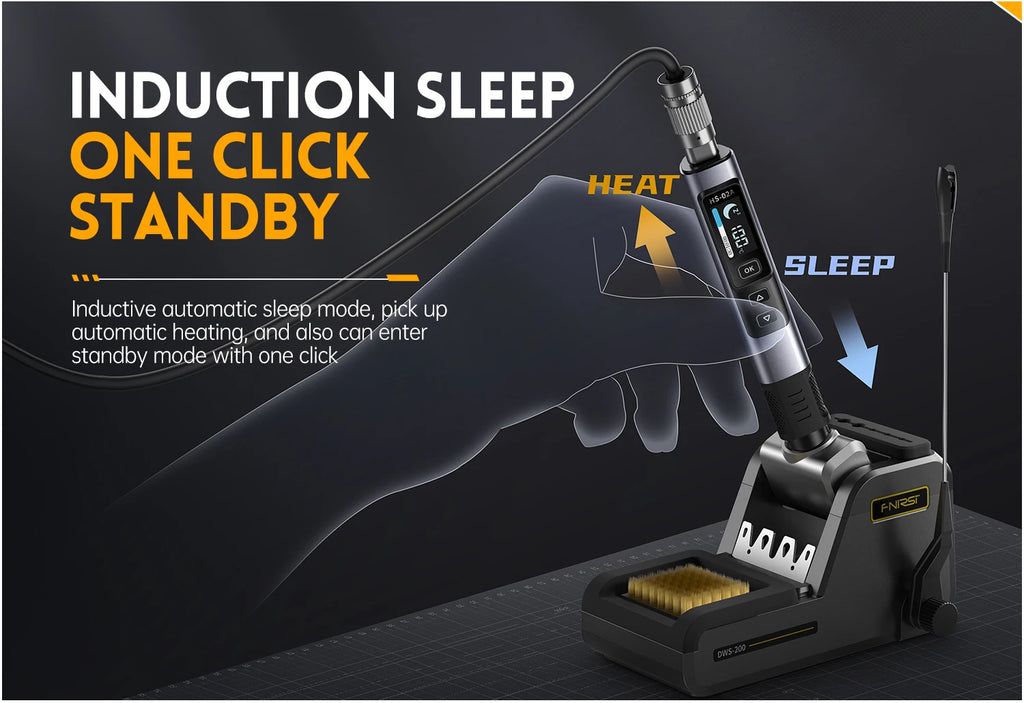 FNIRSI HS-02 Soldering Iron | Adjustable 100-450°C | PD 100W Portable