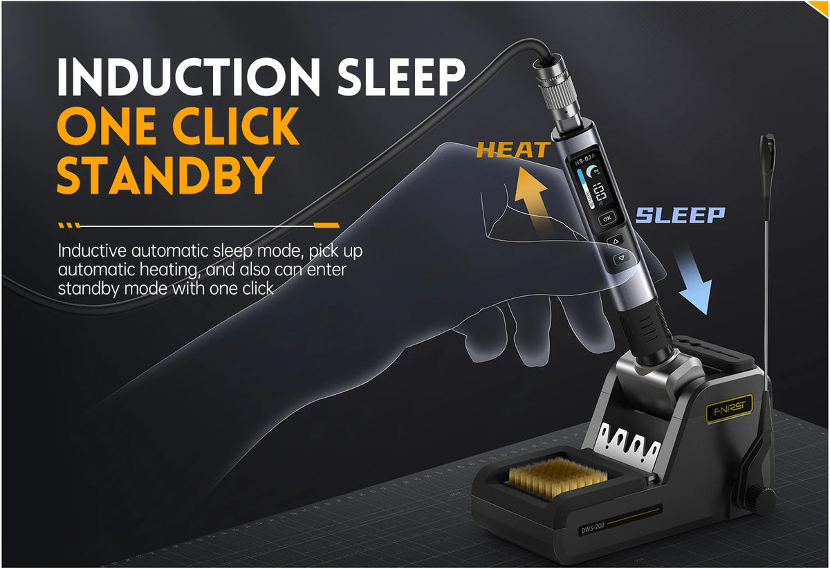 FNIRSI HS-02 Soldering Iron | Adjustable 100-450°C | PD 100W Portable