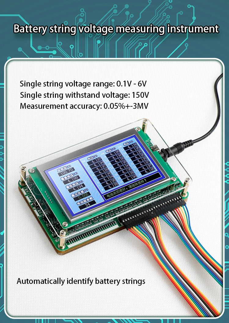 Enerkey Battery Voltage Tester | 1–24S Cell Measurement | Li-ion/LiFePO4/LTO
