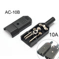 3-pin IEC320 C14 inlet plug connector with integrated rocker switch and LED indicator