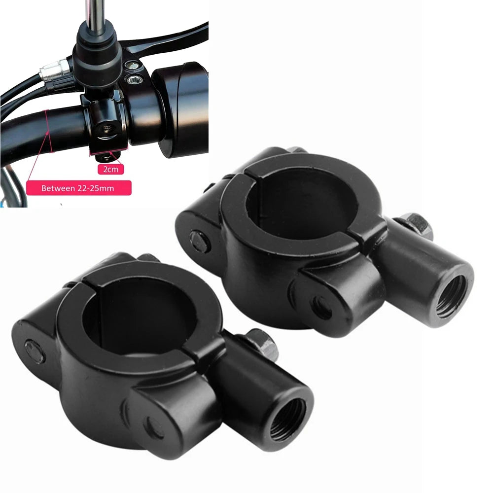 Handlebar Mirror Adapter | 8mm/10mm Clamp Mount | Universal