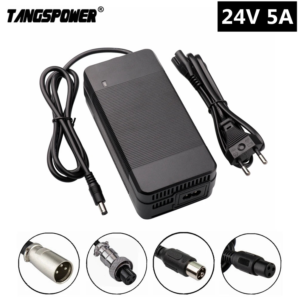 TANGSPOWER 24V 5A Charger | 28.8V Lead-Acid | 10 Connectors