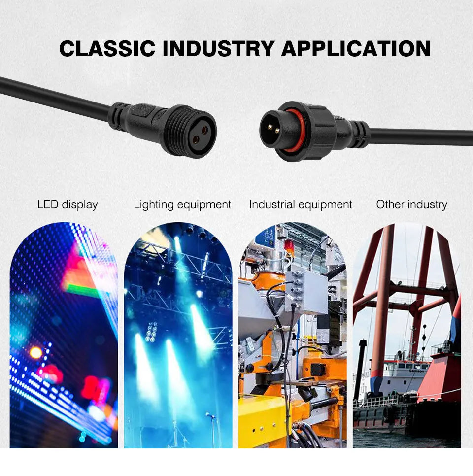 DC LED Strip Extension Cable | 2–5 Pin, Waterproof IP67 | 40–300cm