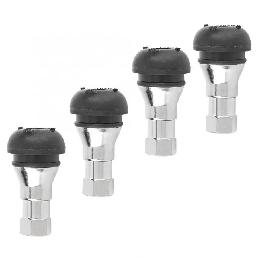 Valve Stem Caps 4-Pack | Aluminum Alloy w/ Rubber Seal | All Vehicles