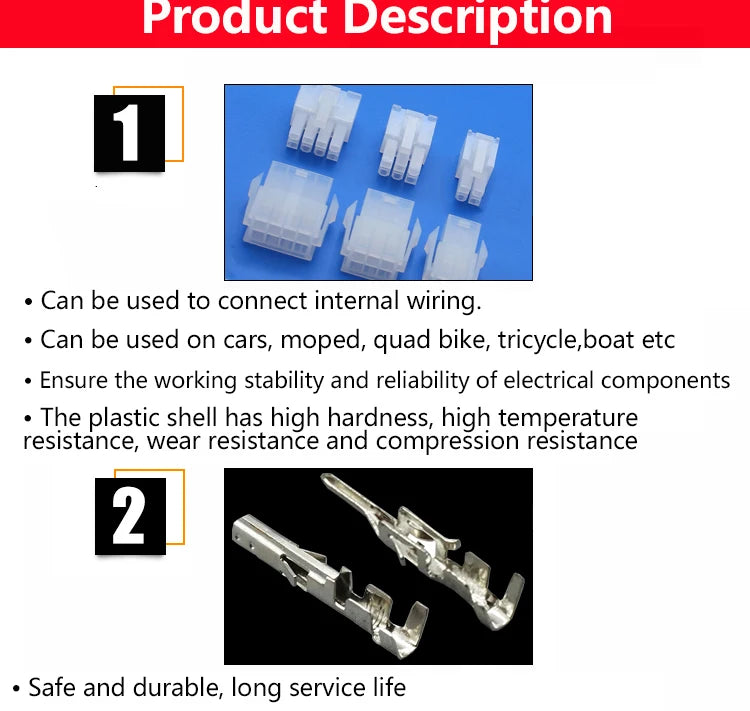 5557/5559 Harness Connector Kit | 4.2mm 6–24 Pin | Male & Female