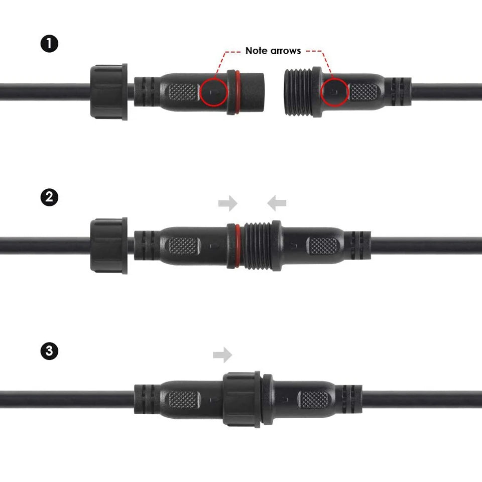DC LED Strip Extension Cable | 2–5 Pin, Waterproof IP67 | 40–300cm