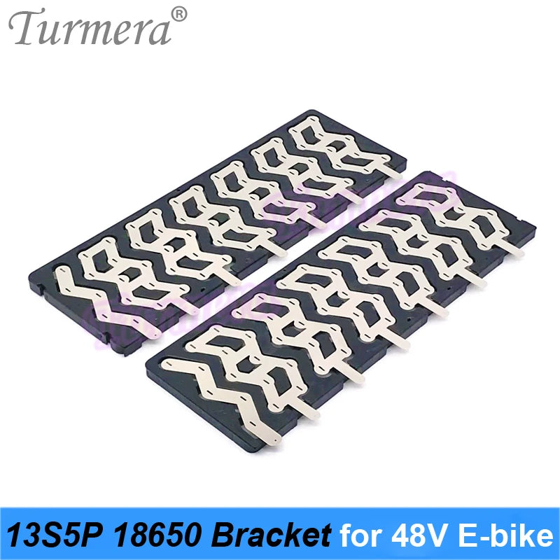 Turmera 48V Silver Fish Battery 13S5P 18650 Holder with 13S 15A Balancing BMS Welding Nickel for 52V Electric Bike Batteries Use