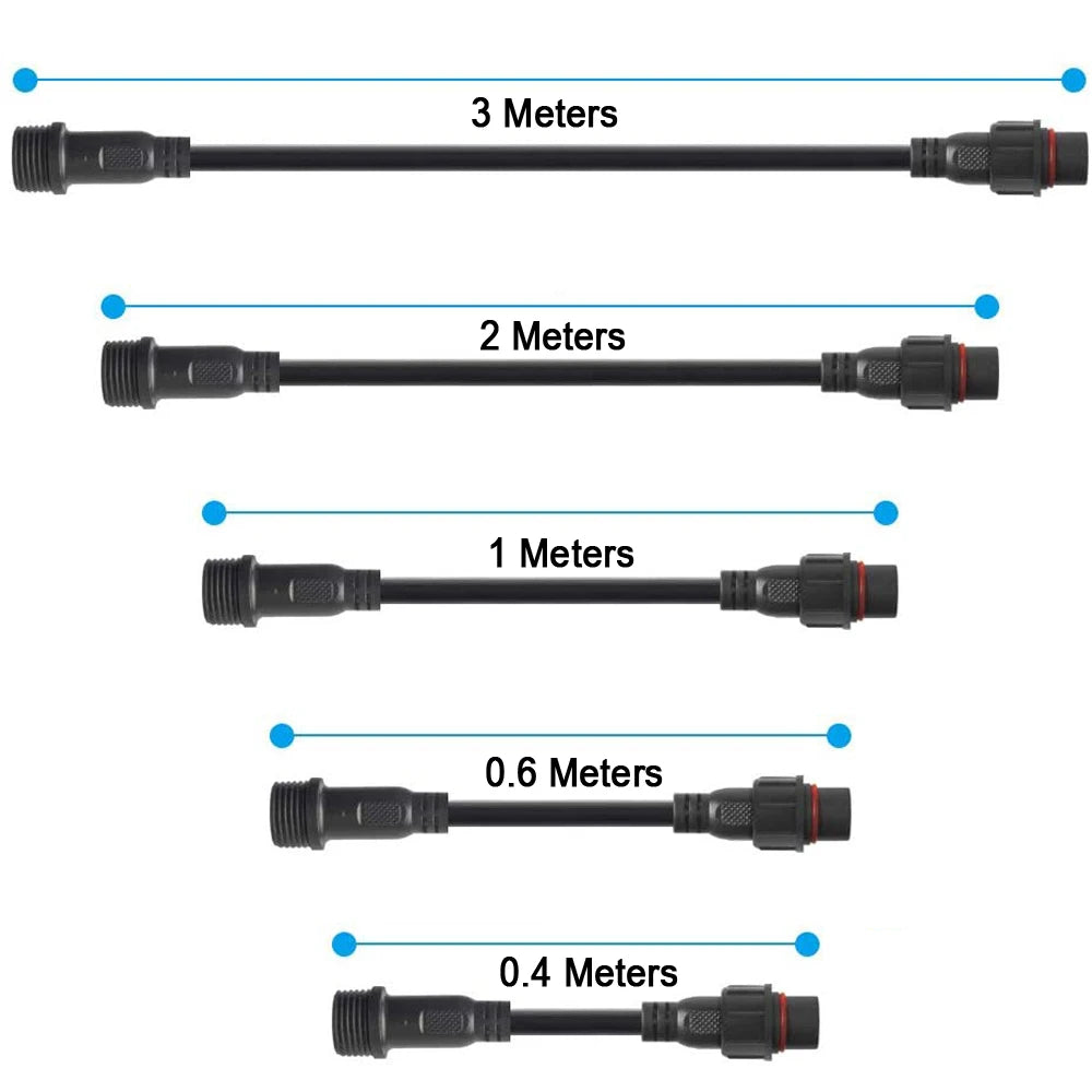 DC LED Strip Extension Cable | 2–5 Pin, Waterproof IP67 | 40–300cm