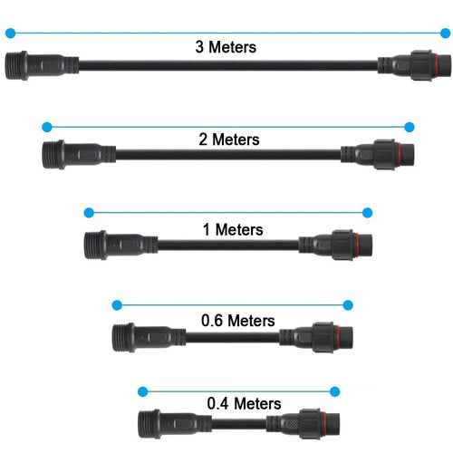 2pin 3pin 4Pin 5pin DC LED Strip Light Extension Cable Connector Male to Female Waterproof IP67 40cm 60cm 100cm 200cm 300cm