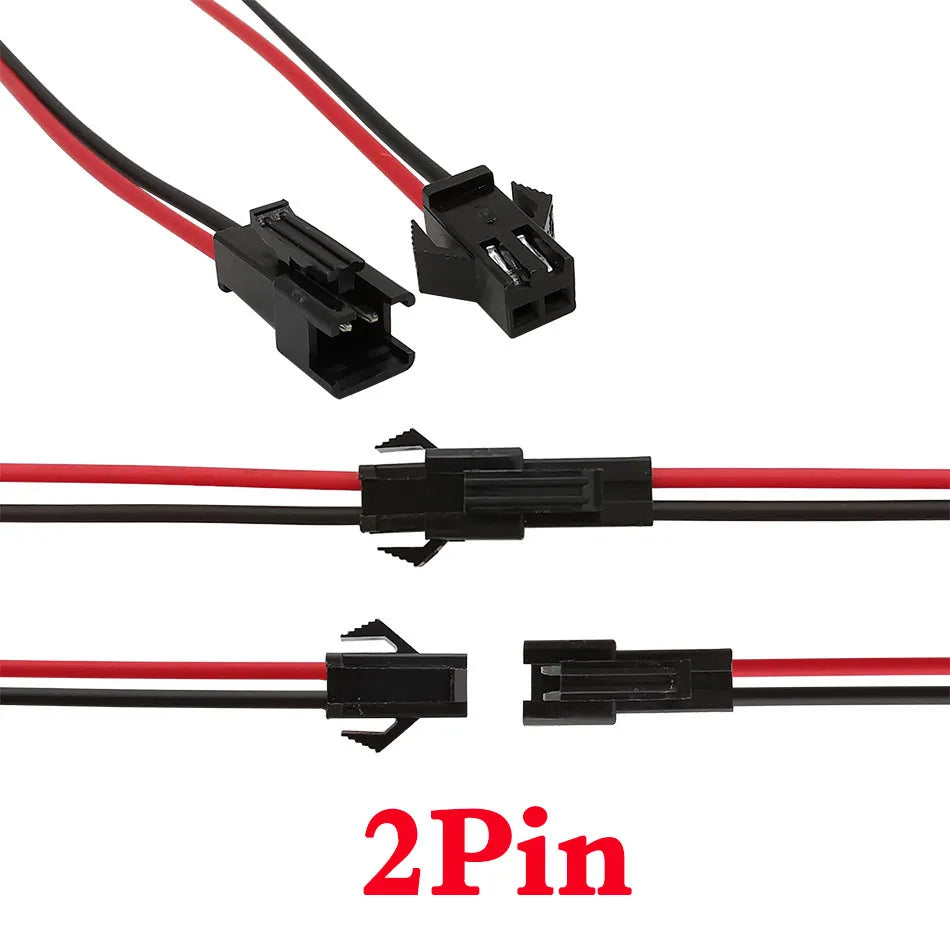 JST SM LED Connector Cables | 2–6 Pin Male & Female | RGB Strip Light