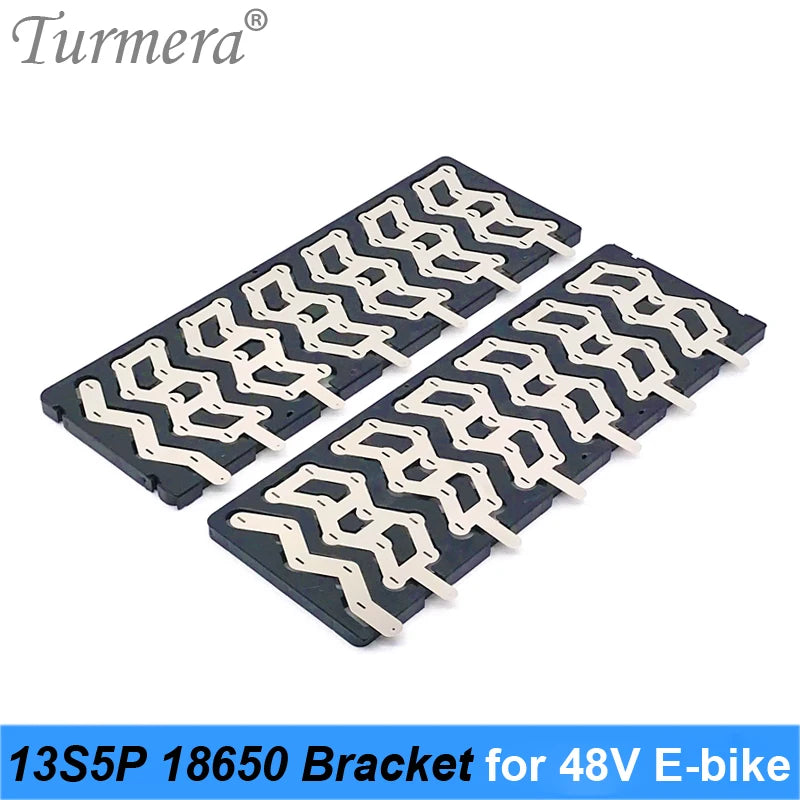 Turmera 48V Silver Fish Battery 13S5P 18650 Holder with 13S 15A Balancing BMS Welding Nickel for 52V Electric Bike Batteries Use