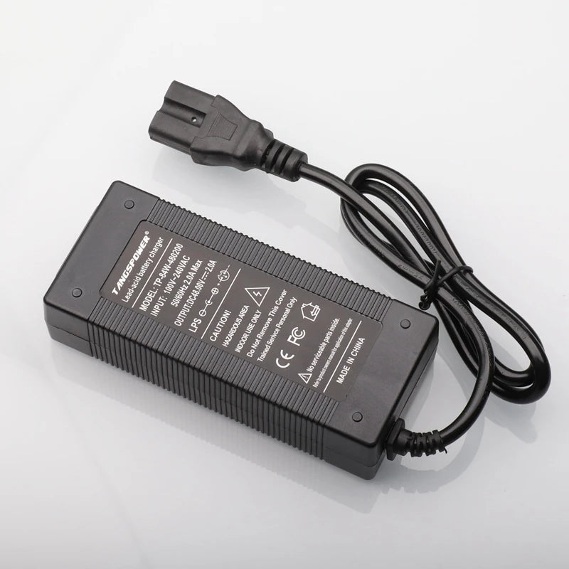 48V 2A Lead-Acid Charger | 57.6V Output | Multi-Plug w/ IEC