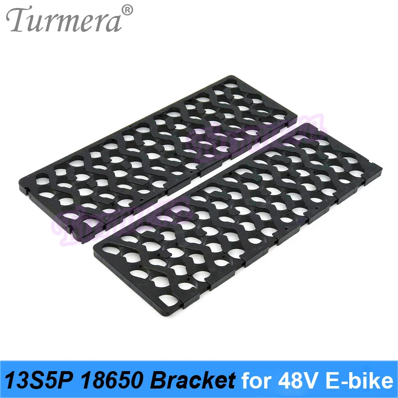 Turmera 48V Silver Fish Battery 13S5P 18650 Holder with 13S 15A Balancing BMS Welding Nickel for 52V Electric Bike Batteries Use