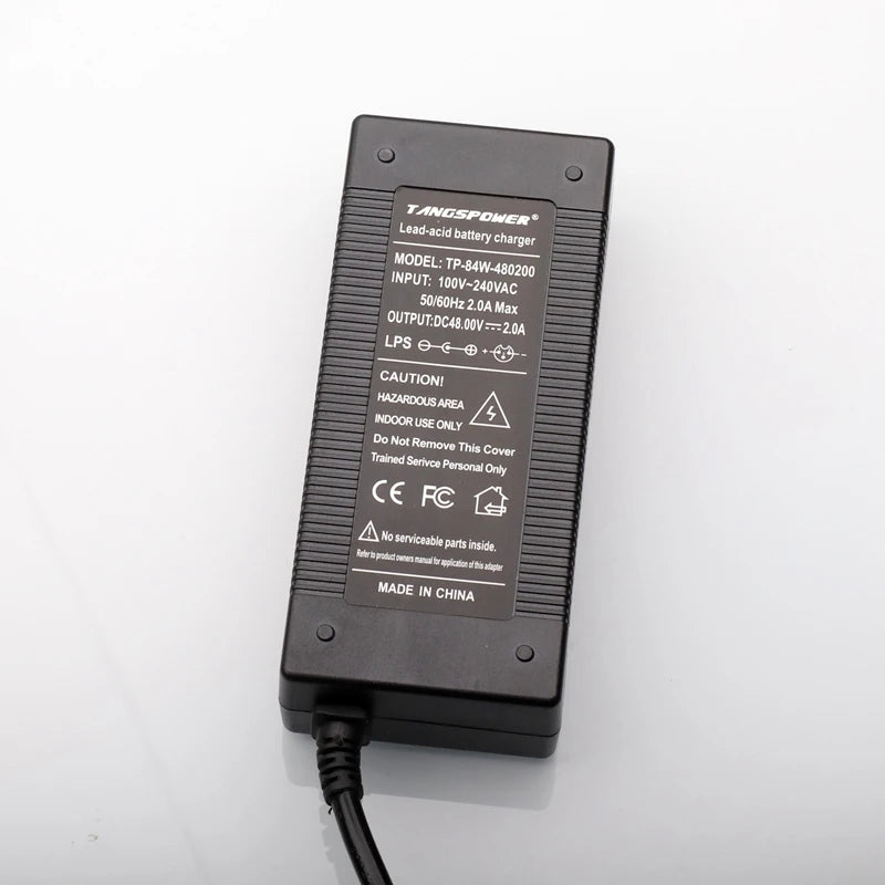 48V 2A Lead-Acid Charger | 57.6V Output | Multi-Plug w/ IEC