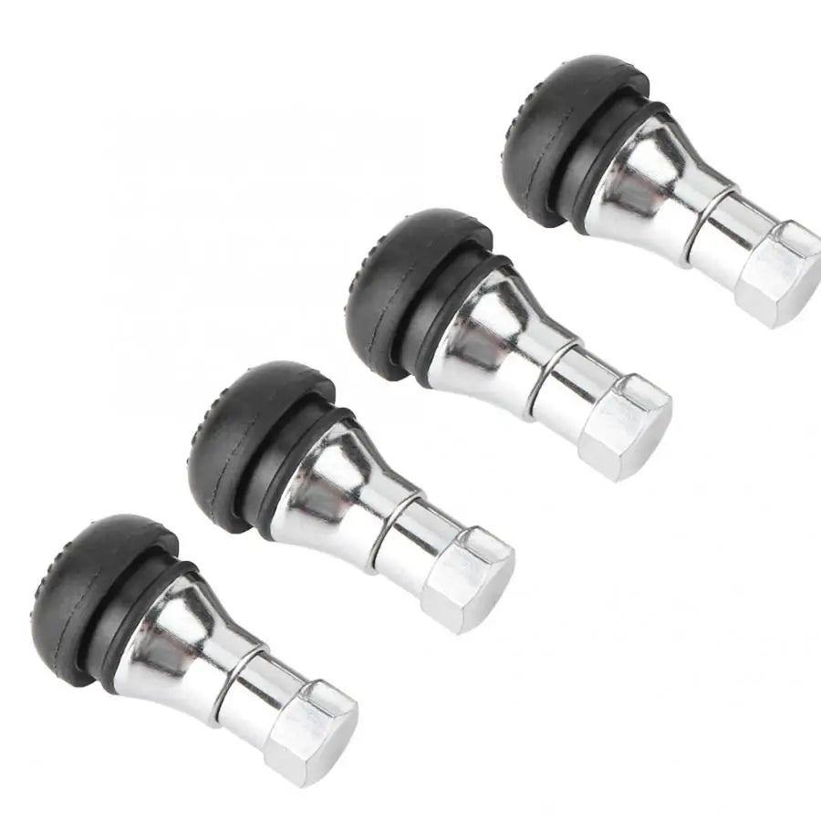 Valve Stem Caps 4-Pack | Aluminum Alloy w/ Rubber Seal | All Vehicles