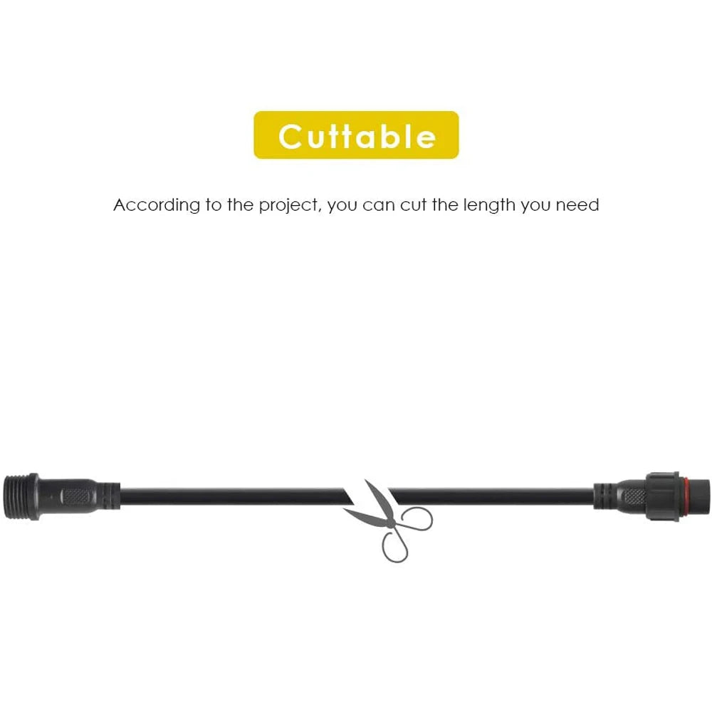 DC LED Strip Extension Cable | 2–5 Pin, Waterproof IP67 | 40–300cm