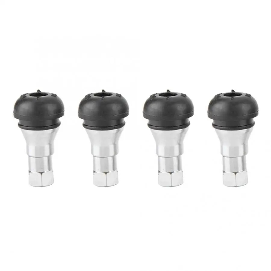 Valve Stem Caps 4-Pack | Aluminum Alloy w/ Rubber Seal | All Vehicles