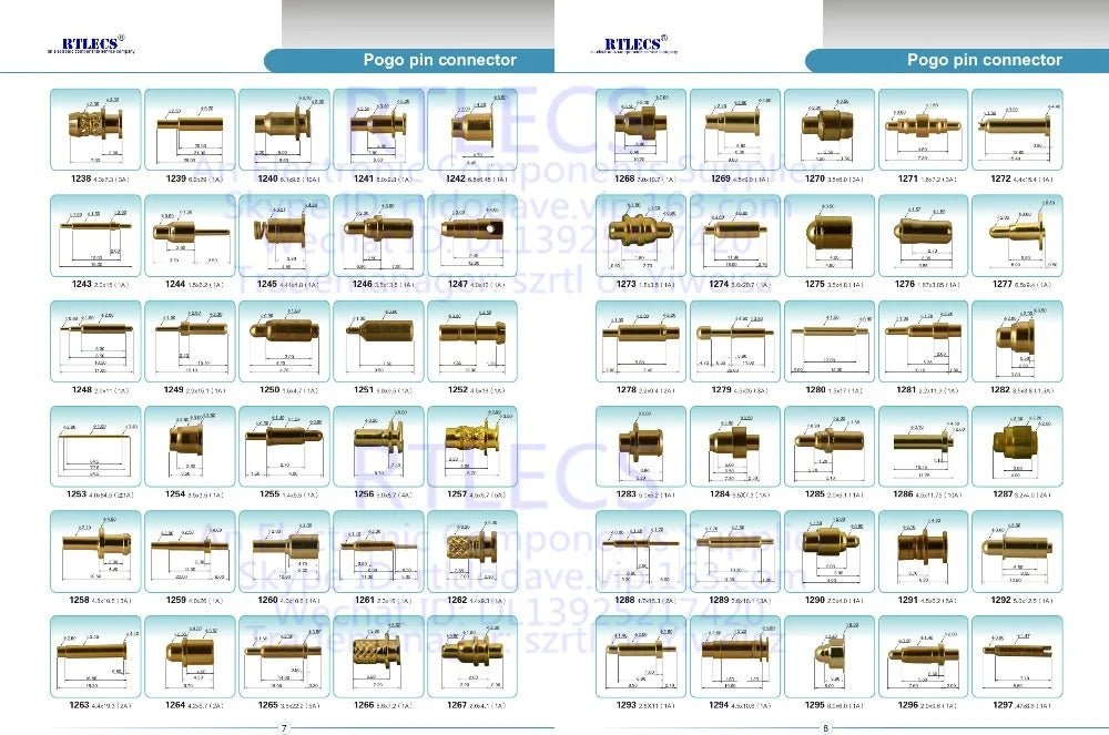 2A DC Magnetic Pogo Pin Connector 2Pin 3Pin 4 5 6 7 8 9 Pin Pogopin Male Female spacing 2.5/2.80mm Spring Loaded DC Power Socket
