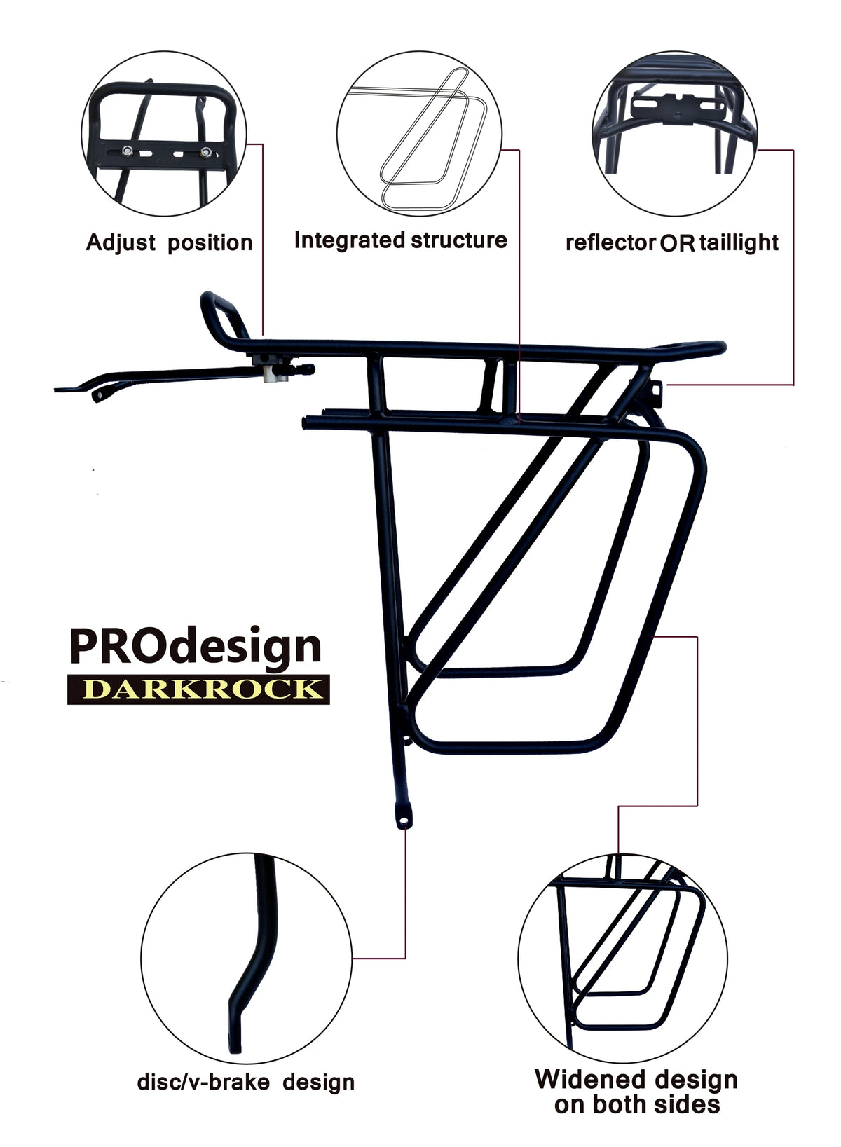 Rear Cargo Rack 26/27.5/29 | Aluminum Alloy | MTB & Touring